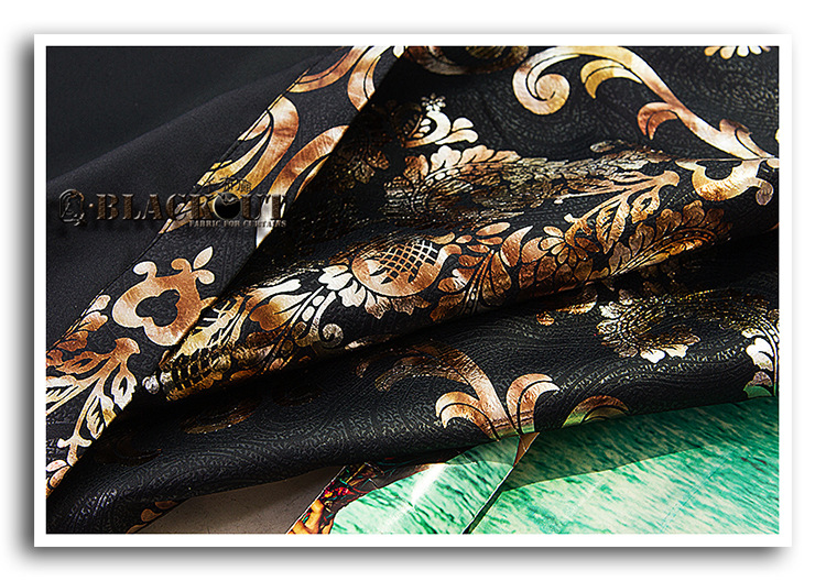 【酷黑顶级遮光 银河底彩金宫廷 遮光布】