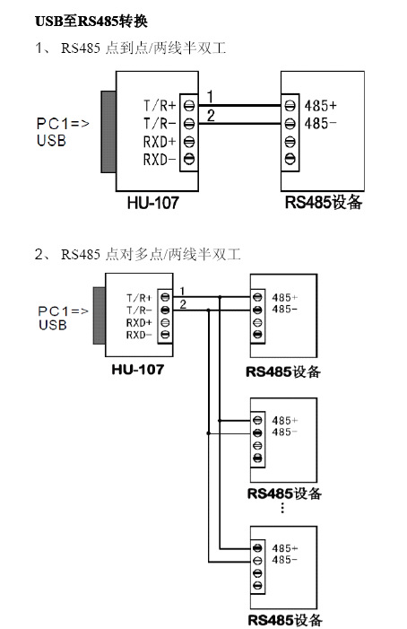 转接头 usb-rs485/422转换器,直接连电脑另外一端直接接线连设备就