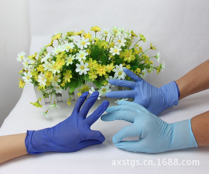 12寸无粉丁晴手套 丁睛手套 一次性手套 专业供