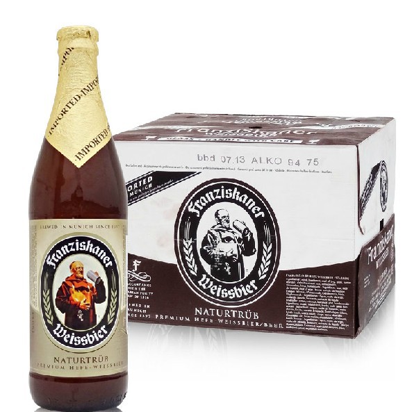 德国教士小麦白啤酒500ml瓶装Franzishaner 图