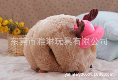 海賊王喬巴毛絨暖手抱枕2