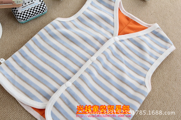 <em>双层</em>童装<em>马甲厂家批发</em>直销 间条<em>马甲</em>特价<em>批发</em>