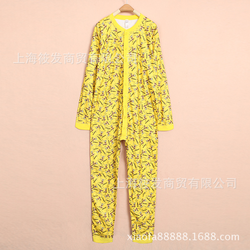 外贸原单<em>海绵宝宝</em>卡通<em>连体睡衣</em> 原单保暧家居