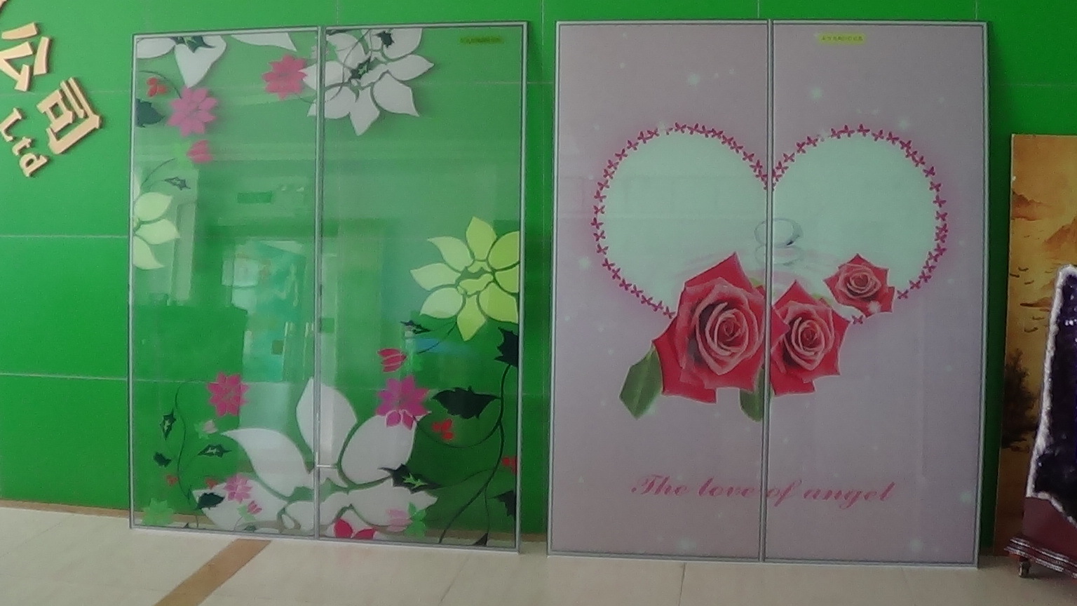 玻璃艺术打印效果图