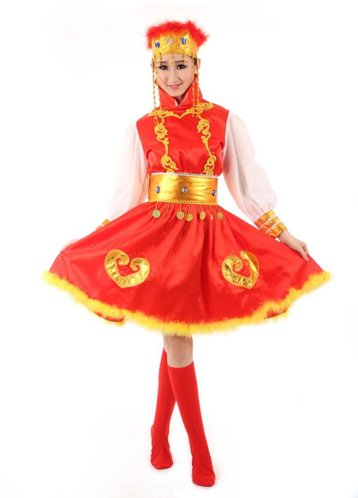数民族服装蒙古族服饰蒙古服装演出舞蹈女裙袍