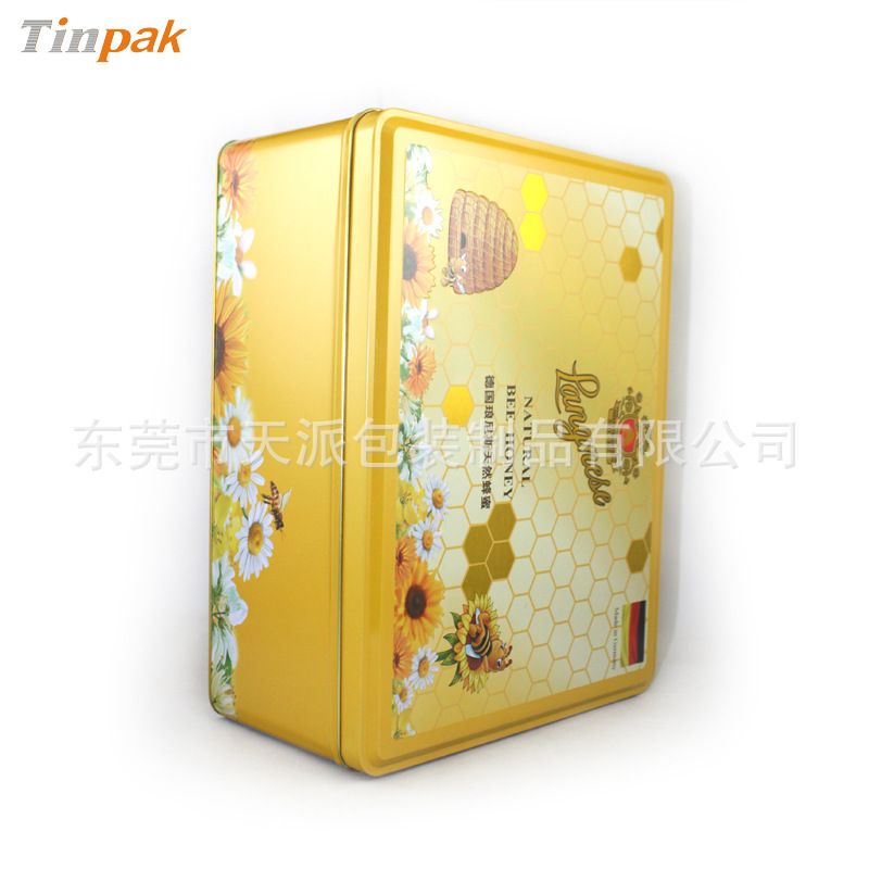 长方形高档马口铁精美饼干盒金属包装铁盒