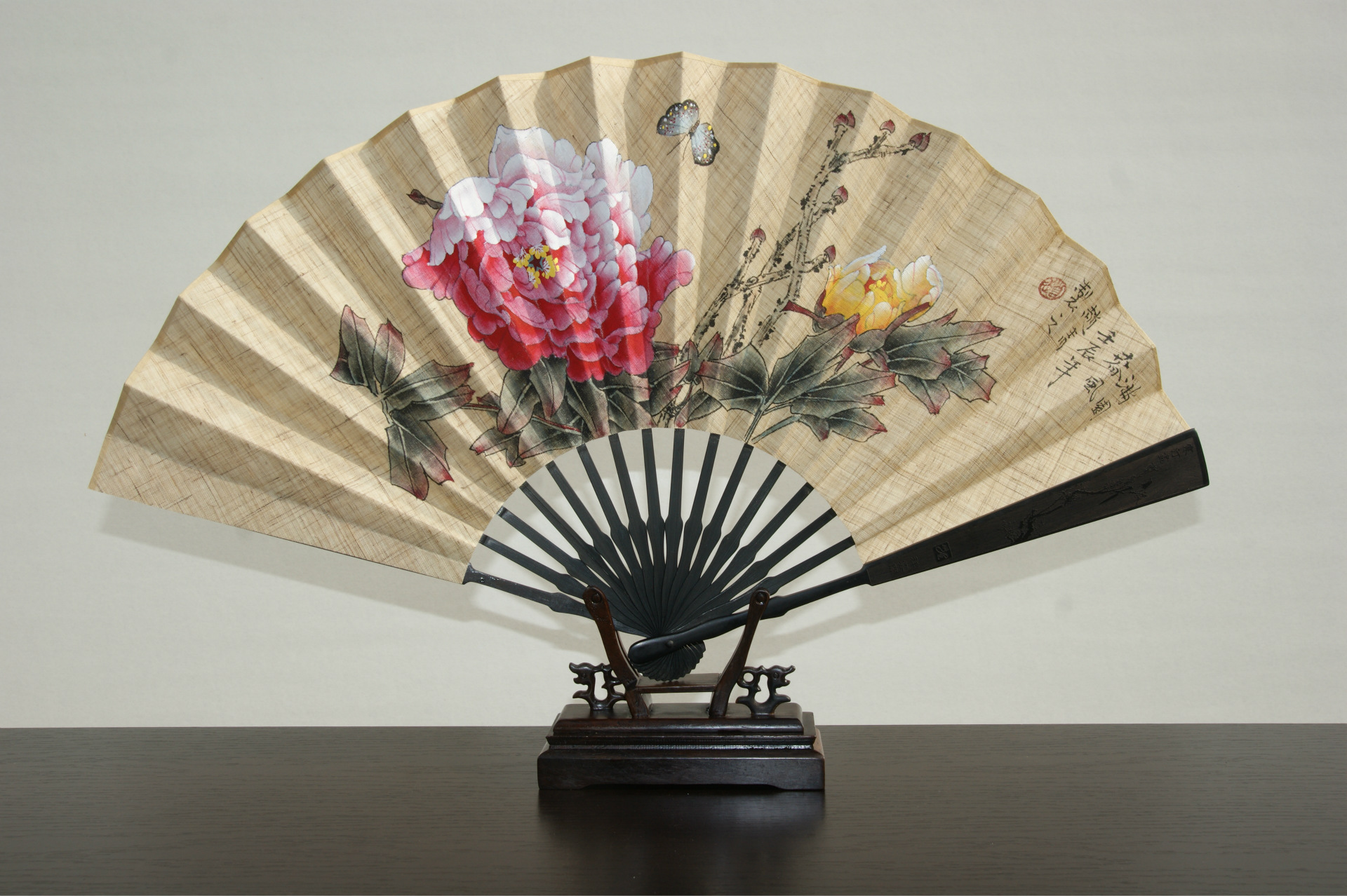 【【夏布】工艺折扇 33公分 创意礼品 名家画作