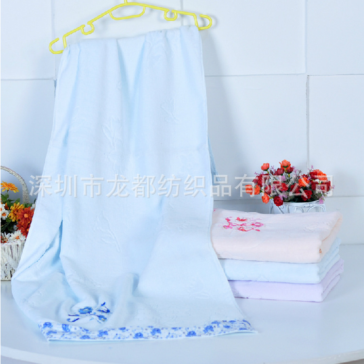 刺绣包边浴巾 首图1
