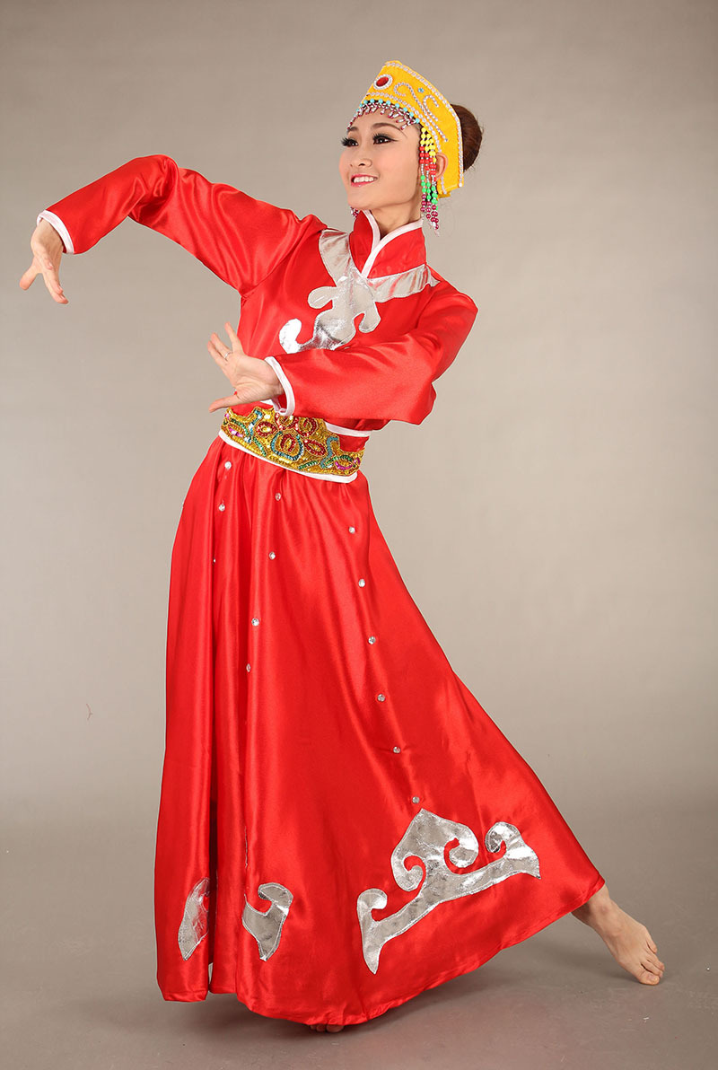 【儿童民族演出服\/蒙古族舞蹈服装\/藏族舞蹈服