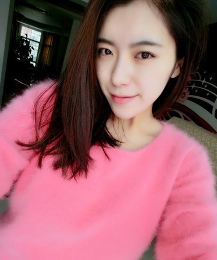 【韩国代购女装 冬季新款貂绒宽松<em>长袖</em>加厚打