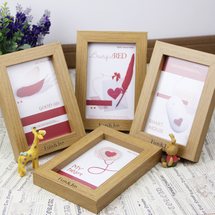 韩国文具批发 爱之主题原木相框 工艺摆件 家居