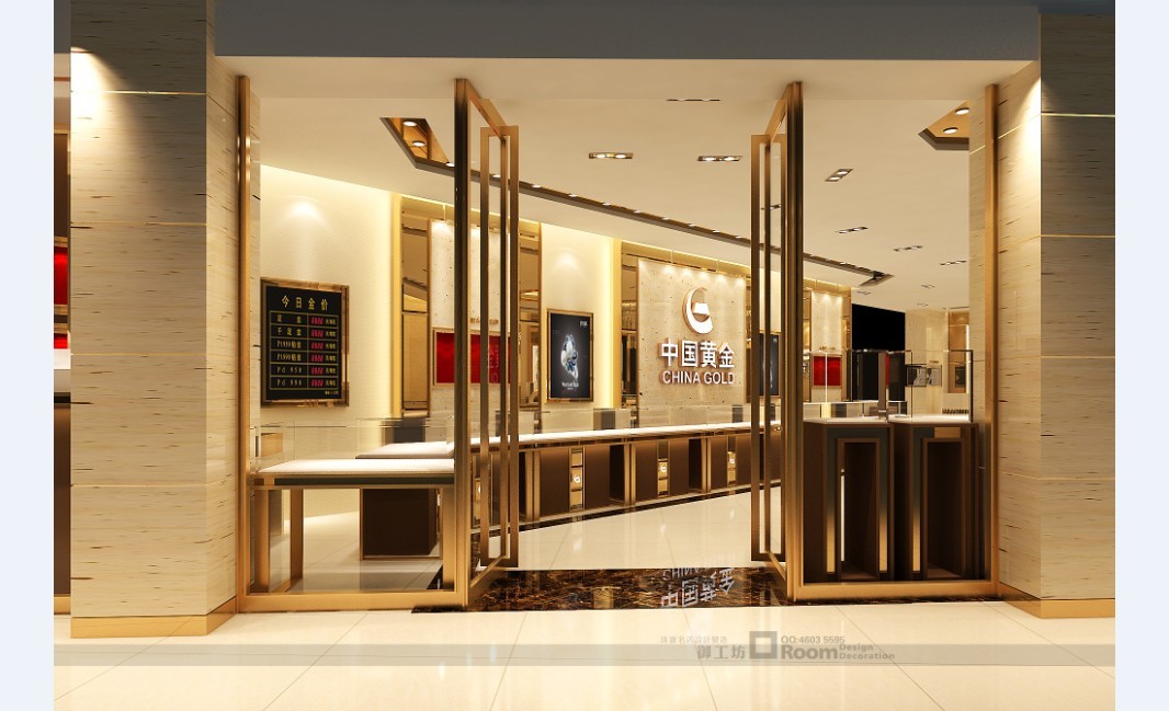 惠州中国黄金专卖店展柜制作图片,惠州中国黄