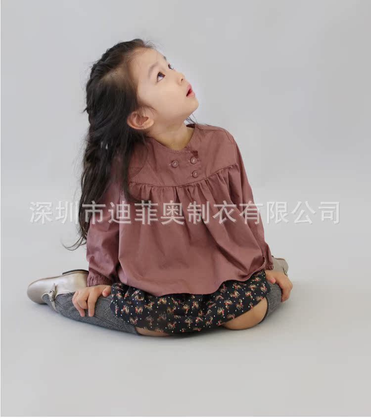 【供应韩版娃娃装<em>女童纯棉上衣</em>,短款春秋装外