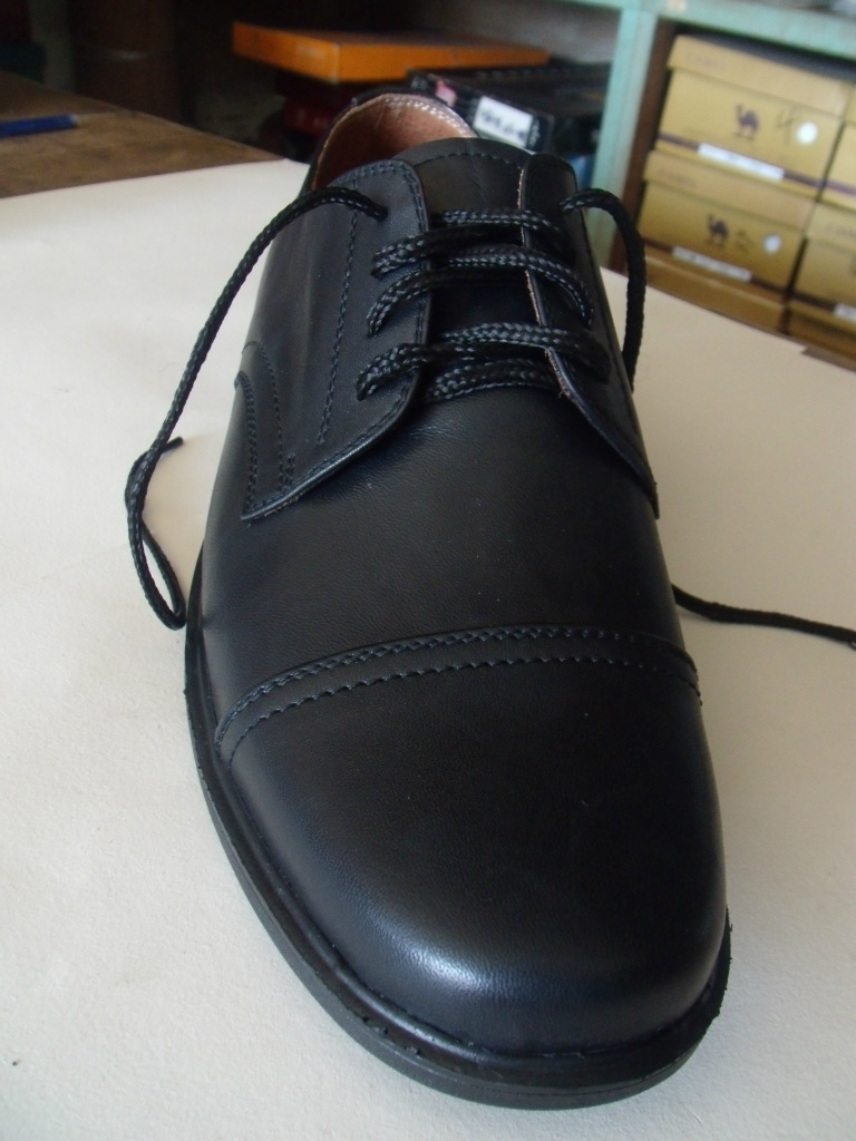 真皮休闲男鞋批发三接头正装皮鞋部队鞋定做特