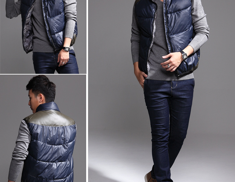 【<em>美特斯邦威</em>男士<em>羽绒</em>棉<em>马甲</em>男装韩版棉背心男