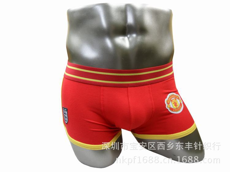 【大量<em>批发男士内裤</em> 纯色纯棉平角内裤 足球队