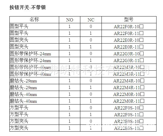 22MM型号不带锁