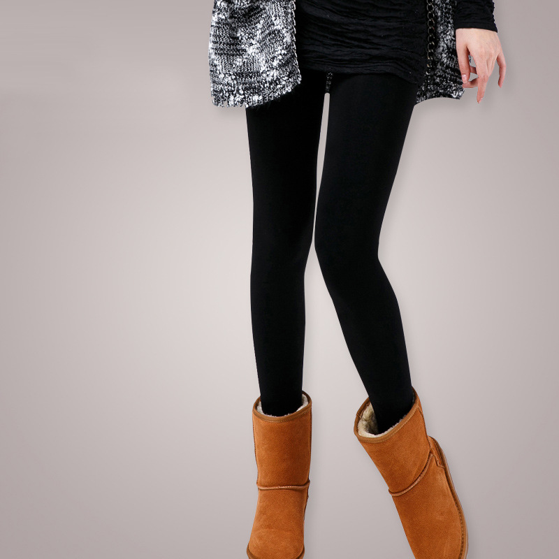 2013秋冬款 加绒加厚 <em>打底裤</em>女士黑色保暖裤女