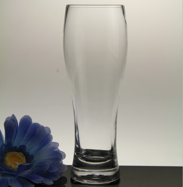 【玻璃啤酒杯 厂家供应纯色透明啤酒杯 不规则