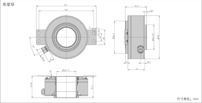 AC110空心轴 50径 绝对值编码器、17位高分辨率、高精度
