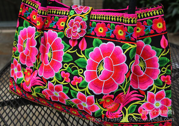 老泰繡花雙面繡手提包