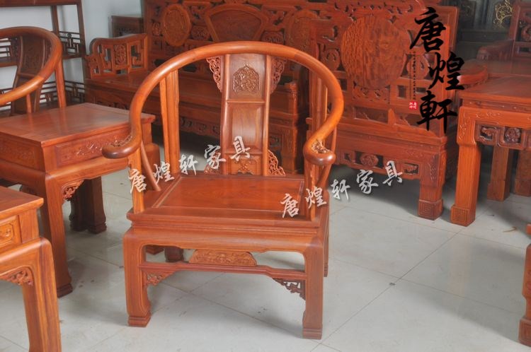 缅甸花梨木皇宫沙发十件套 (16)