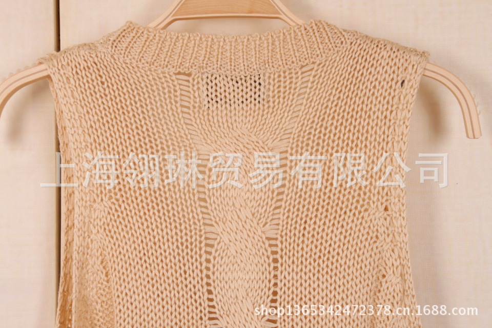 【2013新款秋冬装<em>无袖</em>女士<em>毛衣</em>背心马甲镂空
