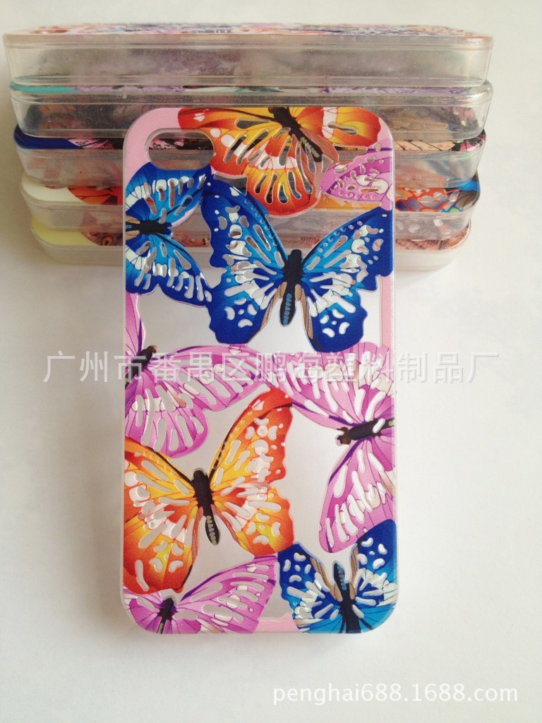 iphone4 彩色UV镂空蝴蝶手机壳火爆热卖韩国