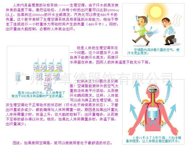 空调服批发,降温空调服,韩国热买空调服厂家直