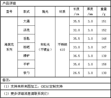 海棠花厨具410材质不镀金