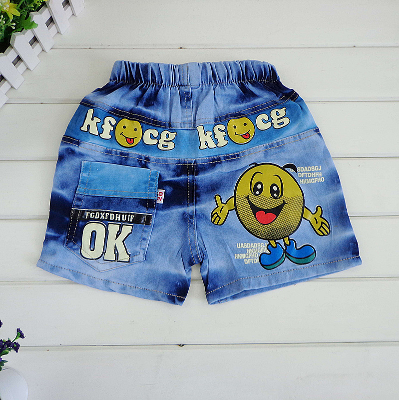 【夏款中小童<em>男童</em>砂洗<em>牛仔短裤三分</em>裤子 儿童