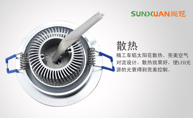 尚炫3W射灯散热