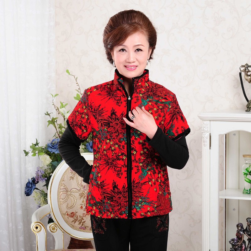 【2013秋冬装新款批发<em>中老年女式</em>棉<em>马夹</em>加肥