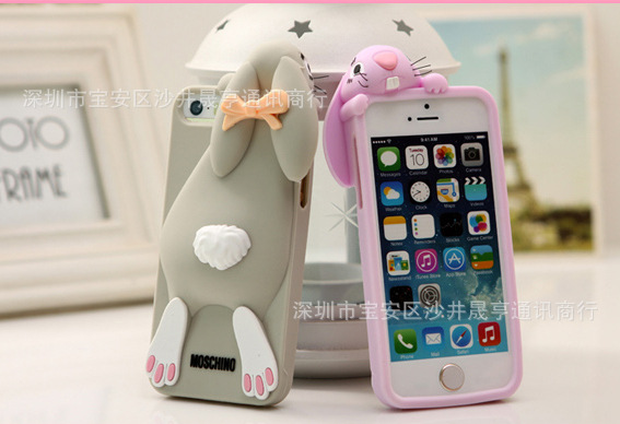 【iphone4g\/s iPhone5g手机壳 龅牙兔趴趴兔硅