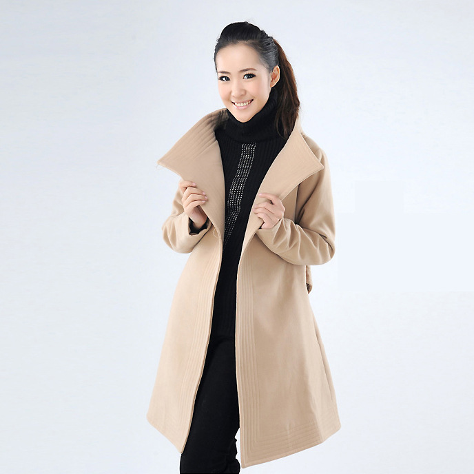 2013<em>韩版</em> 冬女装新款毛呢厚<em>外套呢子大衣</em>显瘦