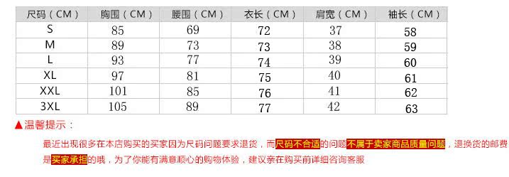 1618尺寸表