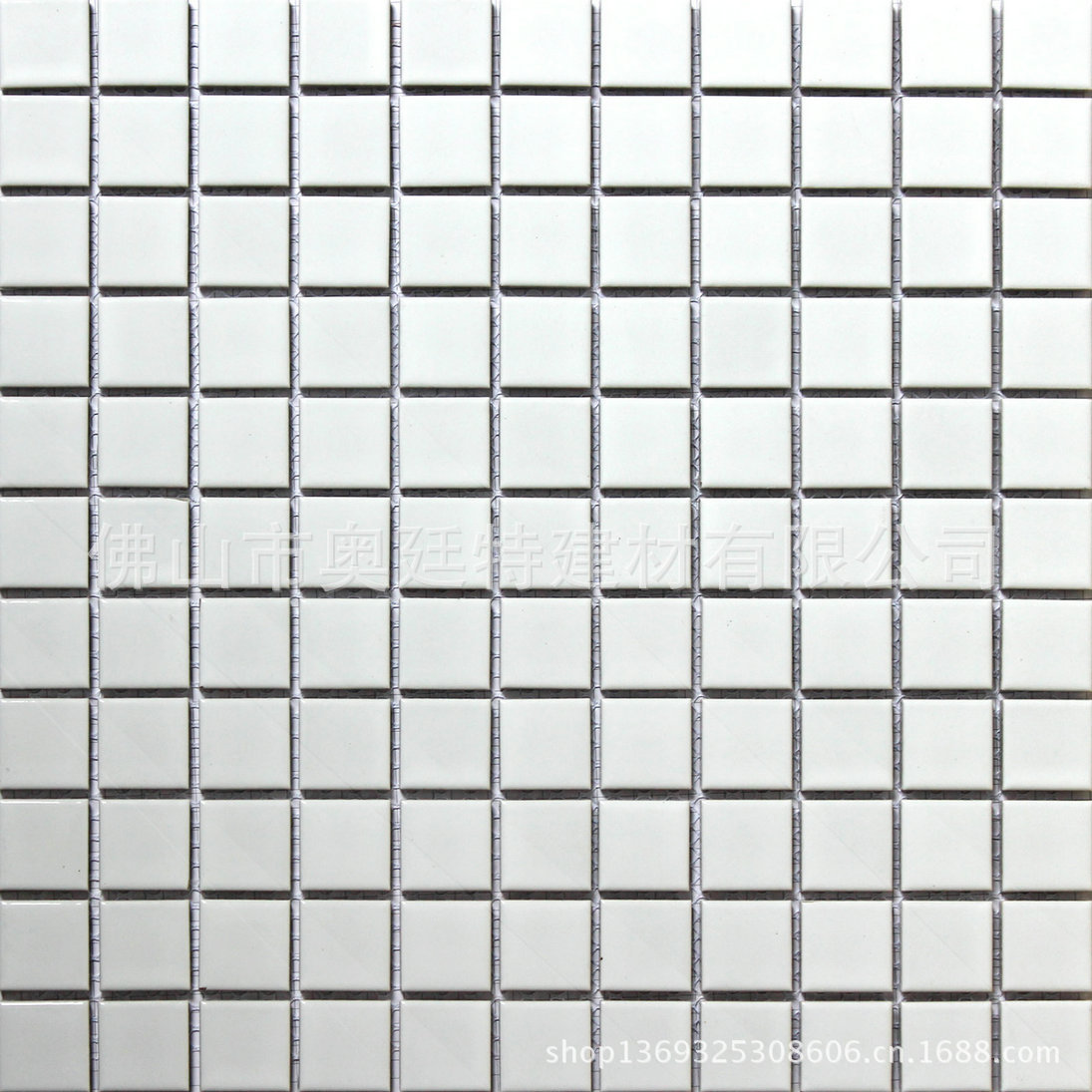 mosaic 佛山陶瓷马赛克 黑白色亮哑光釉面瓷砖 工程装修单粒规格:9