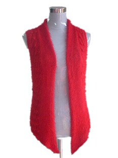 马海毛背心马甲 针织衫毛衣 韩版镂空手指衫女