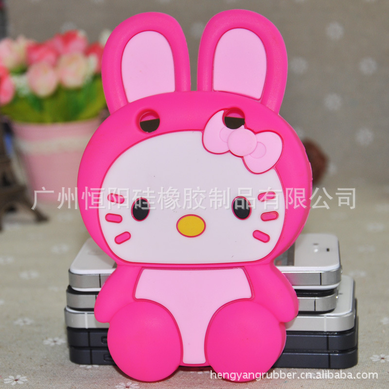 【9300兔子手机保护壳 平面兔子硅胶手机保护