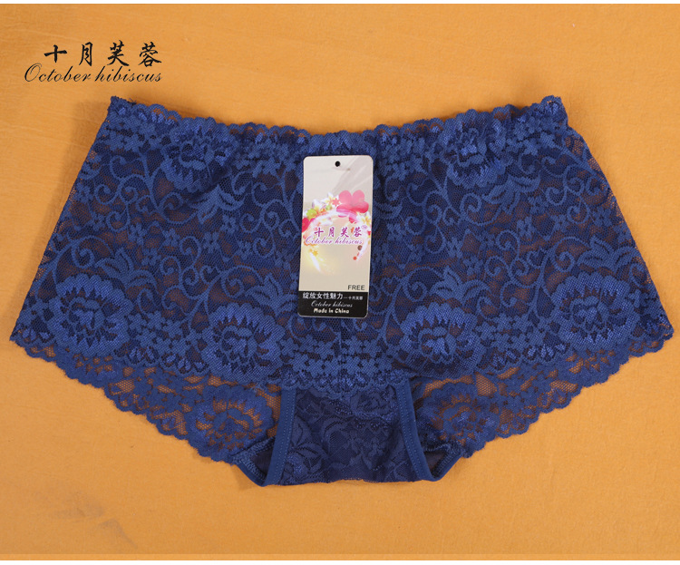 冬新款 镂空蕾丝花边女裤女士<em>三角短裤 图片</em>_