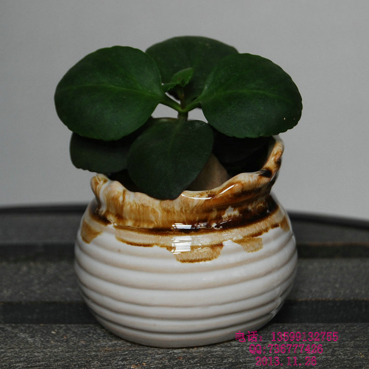 花盆容器-批发陶瓷工艺品 多肉植物小花盆 韩国