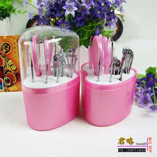 547 心形十件套指甲刀剪套装修脚 不锈钢美甲工具精品礼品批发