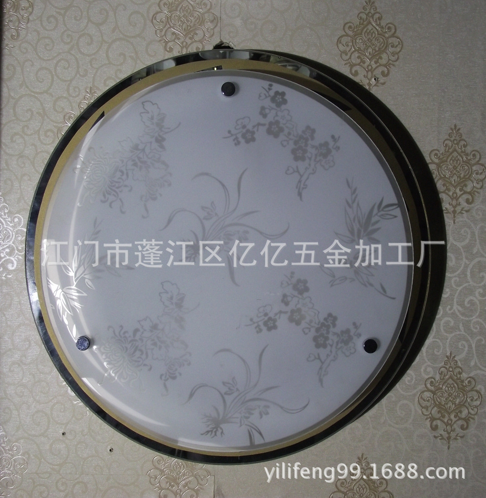 玻璃吸顶灯 8900-3圆弧白灼灯LED灯客厅吸顶灯镀烙60W水晶玻璃客厅吸顶灯