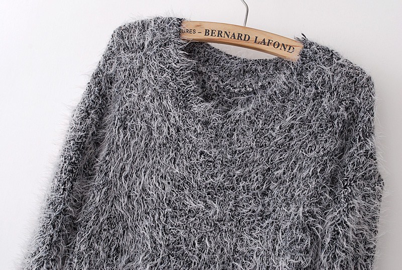 【2014春季新款 韩版时尚中长款宽松马海毛针