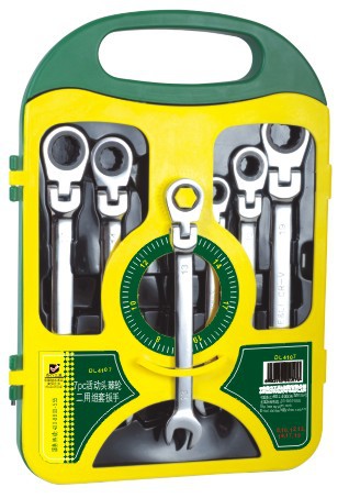 棘轮活动头两用扳手组套