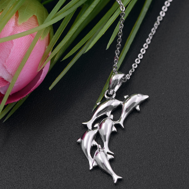 【YY1986 海豚吊坠 银饰批发 精品吊坠批发 纯
