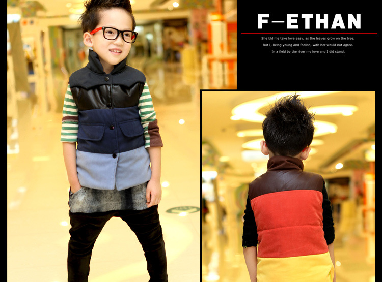 童<em>外套</em>-<em>童装</em> 冬款<em>童装</em>男童<em>加绒</em>加厚棉马甲 冬季