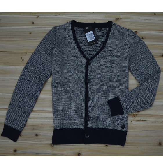 欧美系 soda 秋 <em>男式</em>V领 羊毛混纺 百搭<em>提花</em>款