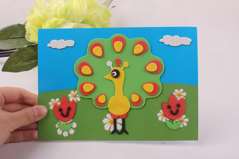 销新款 EVA手工制作立体粘贴画 DIY幼儿益智贴画 -价格,厂家,图