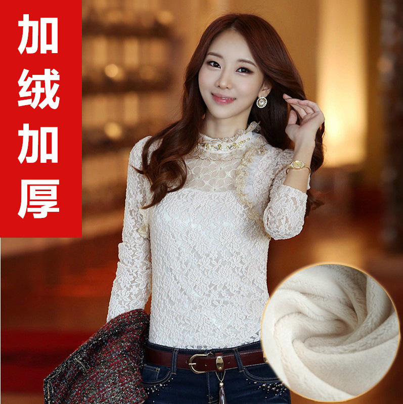 2013新款秋冬韩版加厚加绒<em>打底衫女高领</em>复古